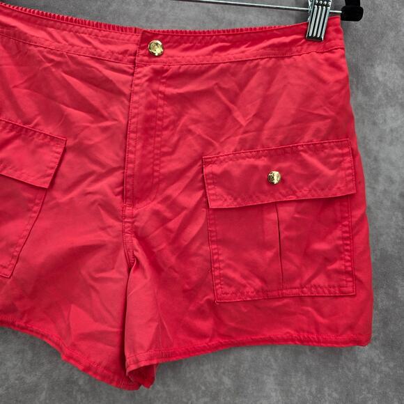 Liz & Co Pink Swimwear Snap Button Lined Broad Pants Shorts M Medium 10 - Picture 3 of 5